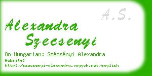 alexandra szecsenyi business card